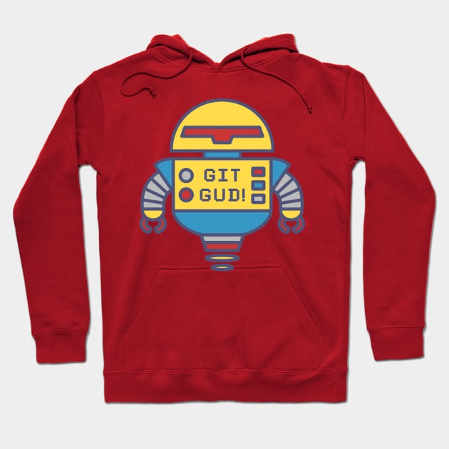 GIT GUD classic robot Hoodie by Red_Flare_Art